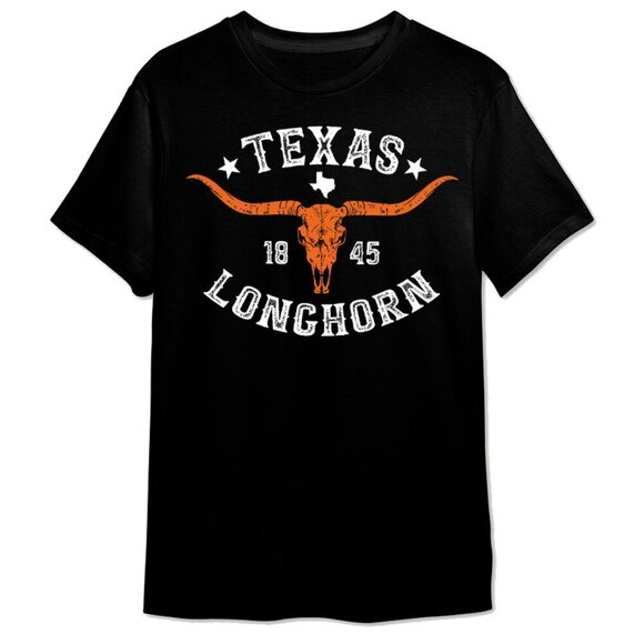 Olin D Tops - Texas 1845 Longhorn Cowboy Rodeo Western Graphic Tee Texas Pride Gift Shirt 91